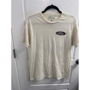 Ford Bronco Goes Automatic Graphic T-Shirt Mens Large Cream Short Sleeve Tee